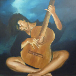 Frau mit Gitarre